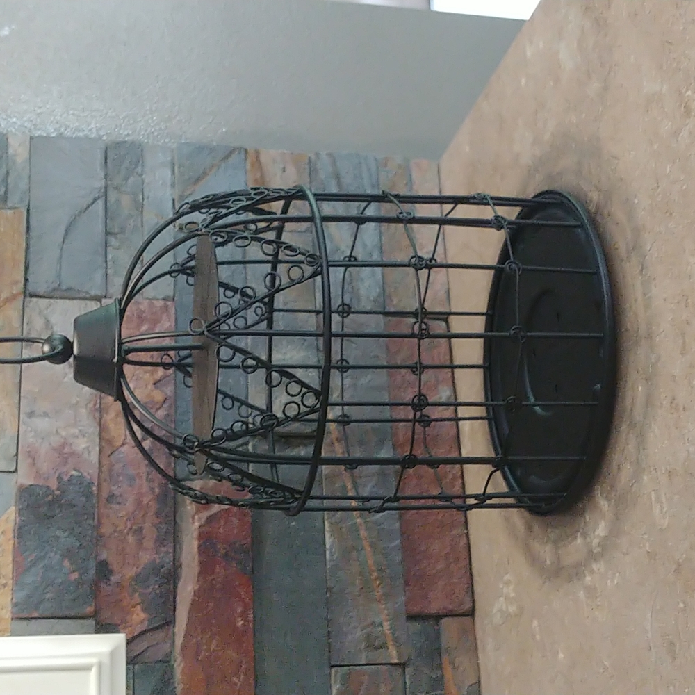 Black wire lace birdcage
